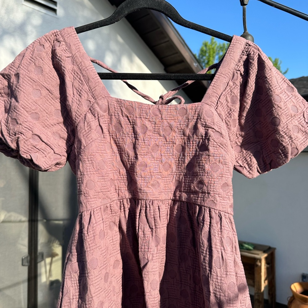 Madewell puff sleeve polka dot dress